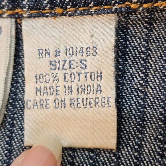 Ohio State Buckeyes Denim Jacket Small Embroidered Patchwork Blue - Picture 13 of 14